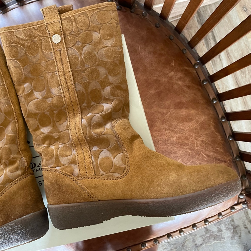 Coach Tan Leather Boots - Picture 6 of 8
